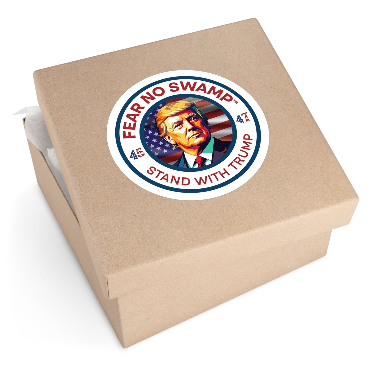 FEAR NO SWAMP STAND WITH TRIUMP Beautiful Limited Edition Vinyl sticker available in four sizes